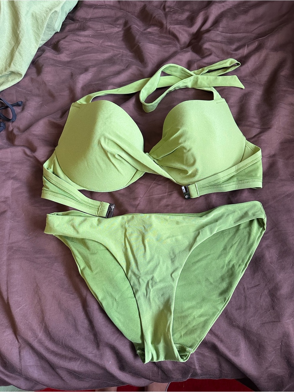 H&M Lime Green Halter Bikini Set